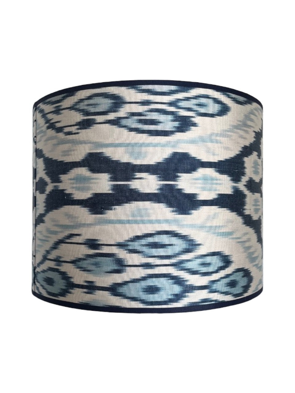 Handgemaakte Lampenkap - Ikat blauw Ø 30 cm
