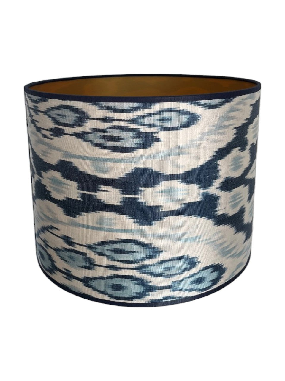 Handgemaakte Lampenkap - Ikat blauw Ø 30 cm