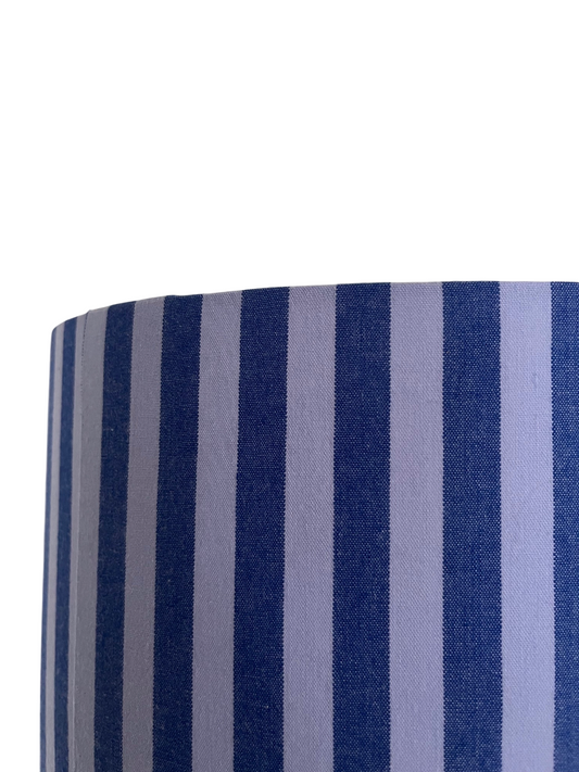 Handgemaakte Lampenkap - Gestreept blauw Ø 30 cm