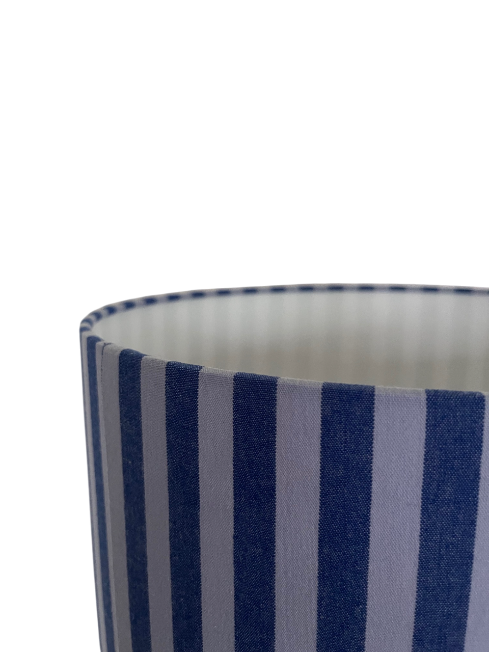 Handgemaakte Lampenkap - Gestreept blauw Ø 30 cm