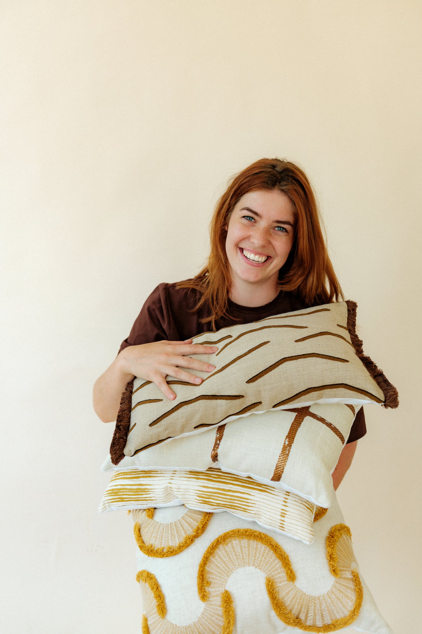 Handgemaakt sierkussen - Gitane Karin Sajo - Goud - 30x50 cm