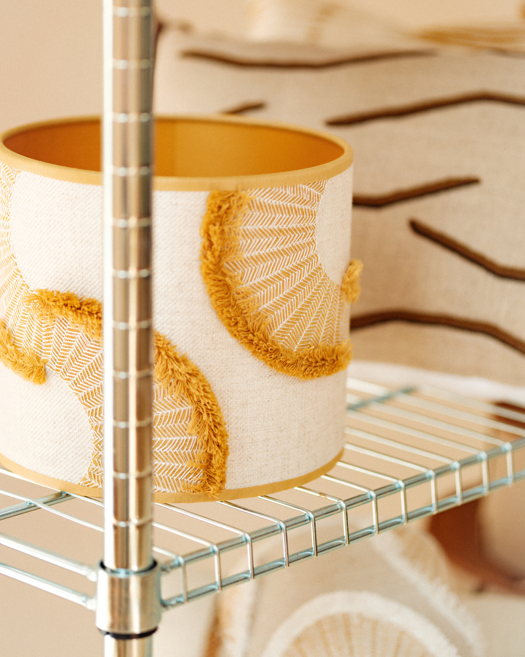 Handgemaakte Lampenkap - Gitane Karin Sajo - Goud Ø 25 cm