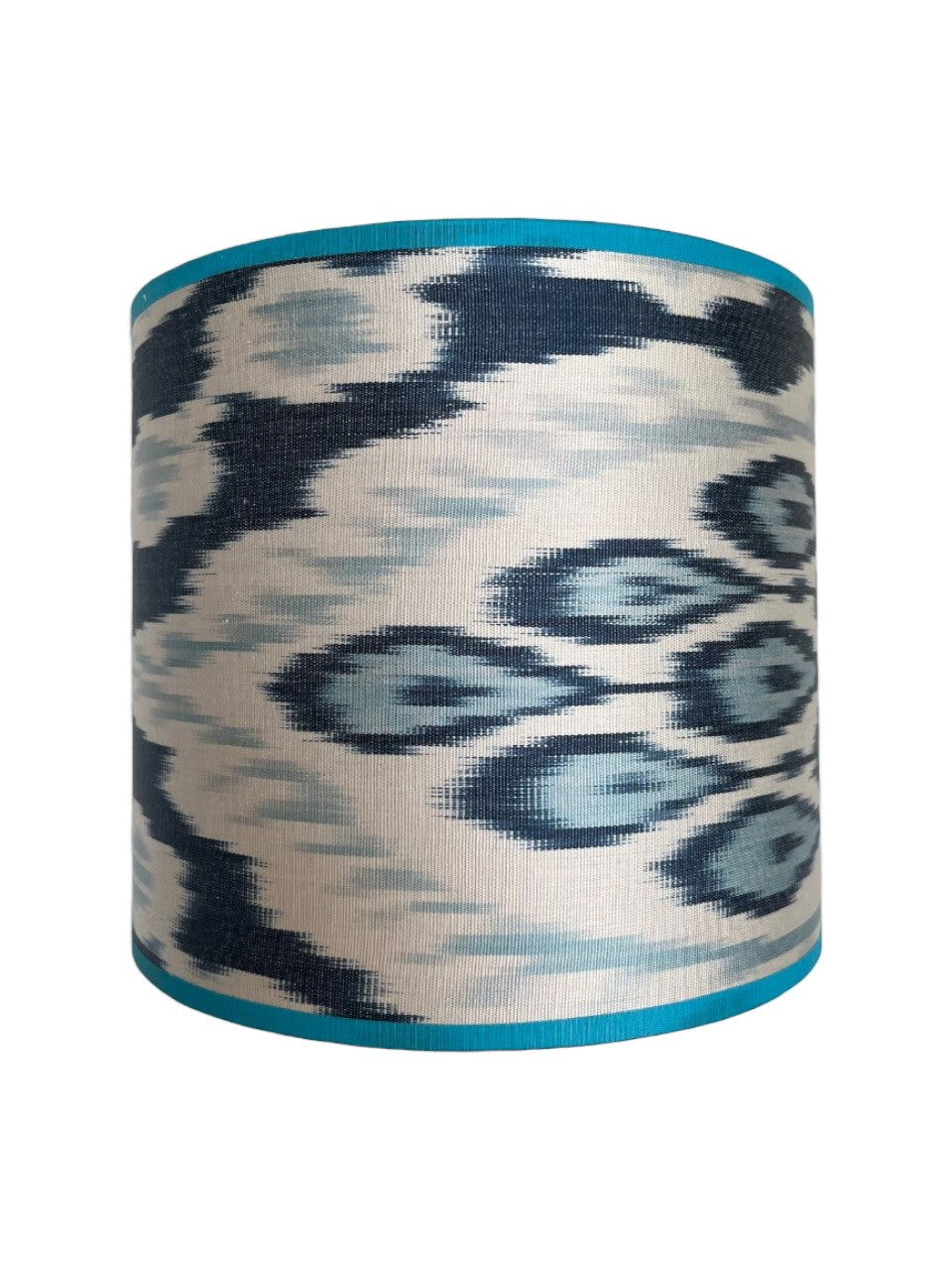 Handgemaakte Lampenkap - Ikat blauw Ø 20 cm