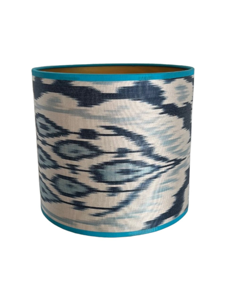 Handgemaakte Lampenkap - Ikat blauw Ø 20 cm