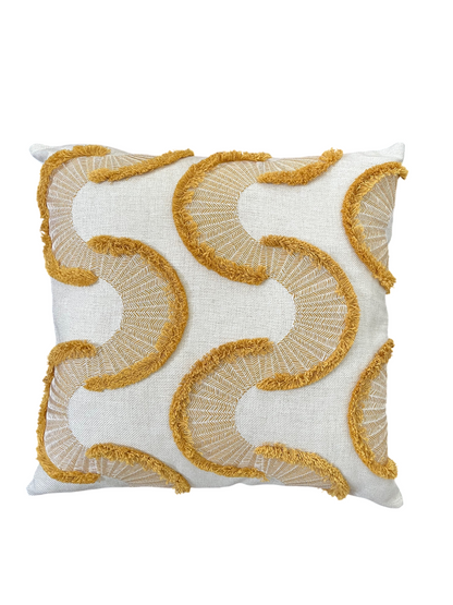 Handgemaakt sierkussen - Gitane Karin Sajo - Goud - 50x50 cm
