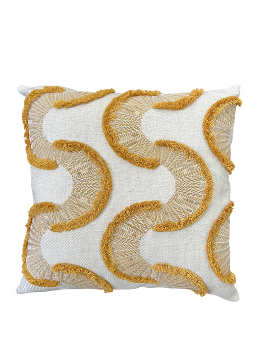 Handgemaakt sierkussen - Gitane Karin Sajo - Goud - 50x50 cm